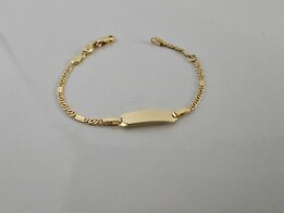 Baby naamplaat goud 9 KT ID9KT002