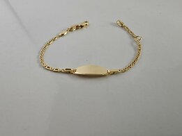 Baby naamplaat goud 9 KT ID9KT003