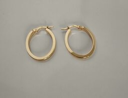 Gouden creolen ovaal 18 kt 20 mm W325498 Vanhoutteghem
