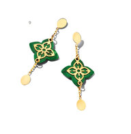 Oorbellen 18 kt Malachiet 069874D