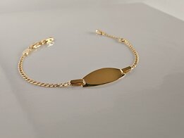 Baby naamplaat goud 9 KT ID9KT004