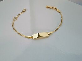 Baby naamplaat goud 9 KT ID9KT005