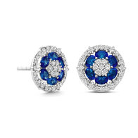 Oorringen Silver Rose EA2568BLU-S