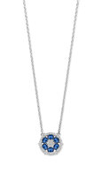 Ketting Silver Rose P2568BLU