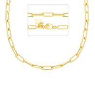 Gouden Ketting Paperclip fijn18 kt VCA025GG45