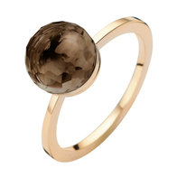 ring Moondrops roze goud 18kt M018 Smokey Quartz