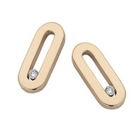 oorringen Moondrops roze goud 18kt/br M041E06