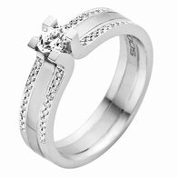 Ring Roos 18kt wit goud 18kt/br. 043R15-09W18