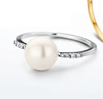 Ring 18 kt goud briljant 52529PA/54