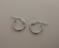 Gouden Creolen 18 kt klein - 7mm - 6043