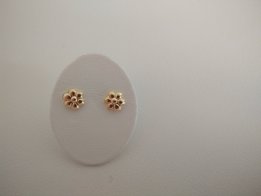 Gouden kinderoorringen bloem