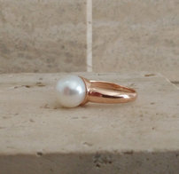 Gouden ring met Zoetwaterparel