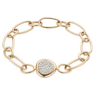 Armband Roos 18kt rood goud met briljant