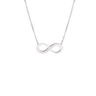 Infinityketting met 2 namen zilver