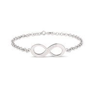 Infinityarmband met 2 namen zilver