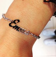 Naamarmband zilver