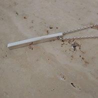 Gepersonaliseerde staaf ketting zilver