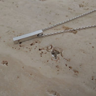 Gepersonaliseerde staaf ketting zilver