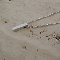 Gepersonaliseerde staaf ketting zilver